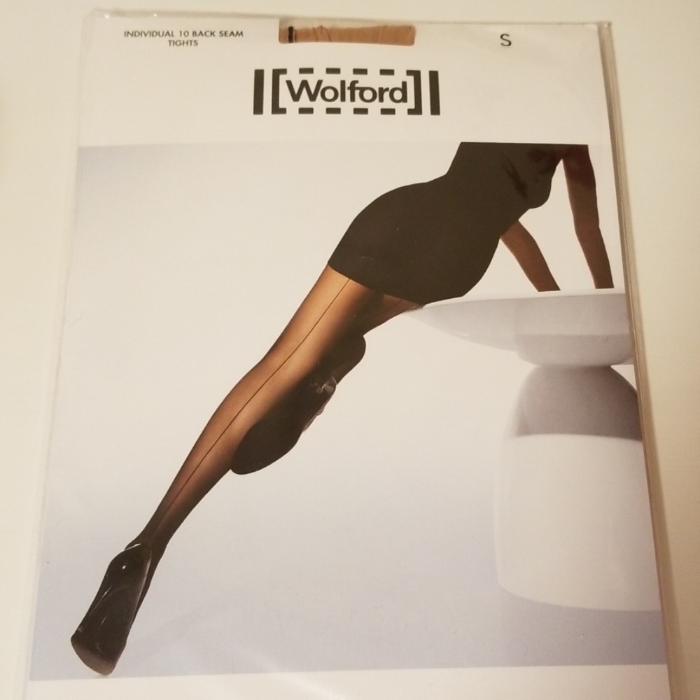 Wolford black seam hosiery small